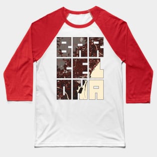 Barcelona, Spain City Map Typography - Vector Baseball T-Shirt